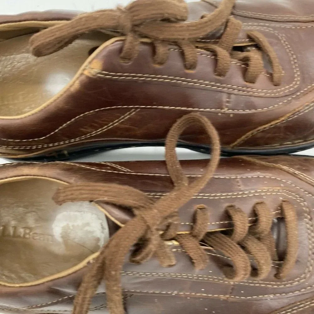 L.L. Bean Shoes Sz 10.5 Brown Derby Oxfords Leather Men
